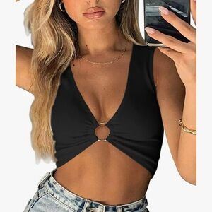 Black Sleeveless Women's Top